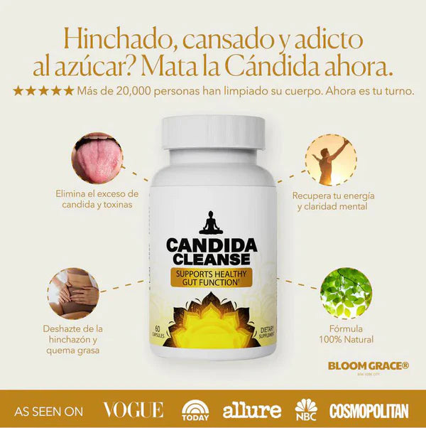 Candida Cleanse® Controla Antojos, Desinflama Abdomen y Combate Cansancio